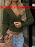 Dili Leisure Commute Button Solid Color Bottom Sweater Knitted Women's Clothing 2025 Autumn And Winter