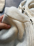 Grey Hooded Sweater Coat Women Loose Spring And Autumn Winter Outside The Lazy Wind Thick Knit Double Zipper Sweater