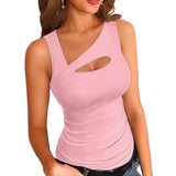 2025 Summer Incision Lady Waistlow Shirt Rib Sexy Hottie Basic Girl T-Shirt