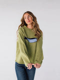 Spring And Autumn 2025 New Round-Necked Small Fish Pattern Leisure Knitted Sweater