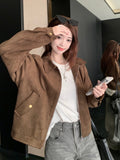 Maillard Short Velvet Jacket Women's Spring And Autumn Dress Retro Lazy Chic And Cool And Fur Jacket Jacket