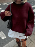 Dili Leisure Vacation Weaving Long Sleeve T-Shirt Sweater Women's Winter 2025