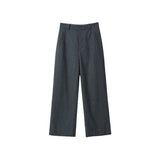Spring New Rock Gray TR Woven Surface Soft Soft, Not Soft Old Money Wearing Shirt Trousers Set