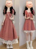 Red Check-In Dress Dress Women Wear 2026 New Summer Beautiful Dress Unique Beautiful Waist