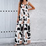 Dili Holiday Printing Slings With Broad Legs Long Pants Trousers Women's Clothing 2025 Autumn And Winter