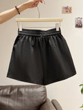 Summer White Tight Waist Thin Leisure Shorts Women 2026 New High-Waist A-Legged Mountain Trousers