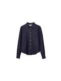 Free Ironing Drop Soft TR Denim Retro Line Denim Shirt Three Seasons Can Be Paired With Top