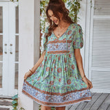 Independent Design Leisure Style Dress 2025 Summer Printing Small Fresh Skirt Light Luxury Fairy Gas