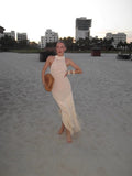 2025 Temperamental Fashion Sleeveless Tidal Dress Knitted Dress Beach Dress