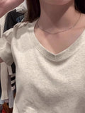 Pure Hottie V-Neck Short-Sleeved T-Shirt Girl 2025 Summer New Design Sense Niche Waist Thin Cloth Tide