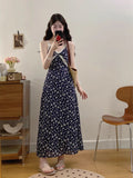 Seaside Holiday Red Broken Flowers Hanging Dress Women Summer 2026 Spring New Small Spring Dress