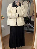 Winter Blue Cotton Short Coat Women's Small Fragrant Style 2026 New Super-Looking Thin Cotton Coat Cotton Clothes