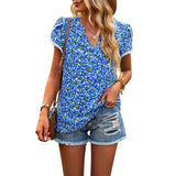 American Short-Sleeved V-Print Shop Explosion 2025 Spring And Summer Casual T-Shirt Temperament Elegant