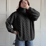 Dili Leisure Vacation Wool Woven Solid Color Long-Sleeved Sweater Women's Clothing 2025 Autumn And Winter