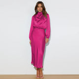 French Design-Sense Hanging Neck Dress Summer Women's Wear Fasame-Sense Evening Dress Elegant Solid Color Bridesmaid Suit