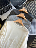 Net Yarn Splicing Long Sleeve Bottom Shirt Women Autumn And Winter New Loose Thin Temperament Simple Solid Color Shirt T-Shirt