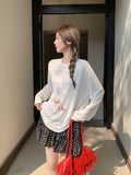 Round-Neck Printing Design Sunscreen Hooded Long-Sleeved Women's New Loose Lazy Style Thin Tops In Summer 2026