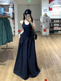 French Retro Temperament Sexy Waist Thin Dress Female Summer New Style Mature High-End Long Dress