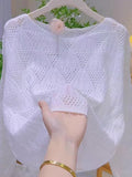 Atmosphere Feeling Yellow Flower Nails Hollow Knitted Knitted Shirt Spring And Autumn Fashion Soft Languid Sweater Female