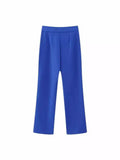 Explosion Commuting Style Solid Color Simple Hanging Design Straight Trousers Plain Trousers Trousers Women