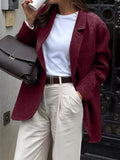 Dili Casual High-Grade Pure Color Blazer Women's Clothing 2025 Autumn And Winter