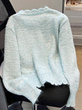Self-Retention Recommendation~¶¤ Beaded Long-Sleeved Knitted Cardigan Women 2025 Spring And Autumn New Soft-Creinous Sweater Jacket Tide