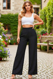 Women's New Casual Style Feeling Solid Broad-Legged Trousers Trousers Trousers Trousers