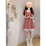 Red Check-In Dress Dress Women Wear 2026 New Summer Beautiful Dress Unique Beautiful Waist