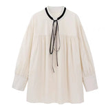 French Long-Sleeved Bubble-Sleeved Dress Women's Dress 2025 Early Autumn New Shirt Doll Skirt Short Skirt