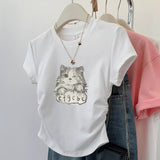 Pure Cotton Black Shoulder Short Sleeve T-Shirt Women Summer 2025 New Design Sense Of Small Body Dress On The Dress