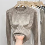 Andy Knitted Knitted Bottom Women's Sweater With A New Design Of Women's Autumn And Winter Feeling Lanky Sleeve Top