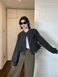 Vintage Fashion Jacket Women's Spring 2026 New Baseball Suit Loose Thin Buckle Minimal Coat