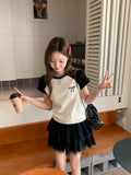 Butterfly Splicing Short-Sleeved T-Shirt Girl 2026 Summer Hottie Perfect Fashion Temperament Short-Term Top