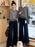 Large-Size Fat MM Korean Half-Zip-Up Top With Women's Autumn And Winter 2025 New High-End Sense Loose Thin Knitting Shirt