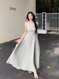 French Hepburn White Sleeveless Vest Dress Women's Summer Temperament Niche Design High-End Waist Dress