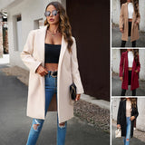 Dili Hair Jacket 2025 Autumn And Winter Pure Color Temperament Commuting Cardigan Coat