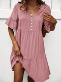 Independent Research And Development Design Solid Color Sexy Dress 2025 Spring And Summer Temperament Casual A Skirt