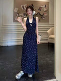 French Temperament Hanging Neck Crumb Dress Dress Women Summer Seaside Beautiful Lace To Receive Waist A Skirt Dress