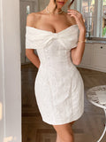 Dili Elegant Temperament Shoulder Bra Half Dress Dress Dress Women's Dress 2025 Spring And Summer