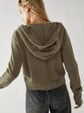 Jacket Splicing Jersey Women's Clothing With Hoodie Tidly Zip Hoodie Short Knitted Shirt