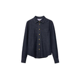 Free Ironing Drop Soft TR Denim Retro Line Denim Shirt Three Seasons Can Be Paired With Top