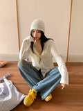 Korean Wearing A Chic Hooded Design Single-Cuffed Long-Sleeved Women 2026 Spring New Pure Simple Fashion Top