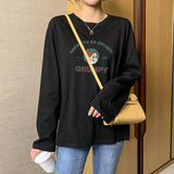 Pure Cotton Morning And Autumn White Long-Sleeved T-Shirt 2025 New Design Sense Loose Spring And Autumn Bottom Shirt Women Put On Clothes