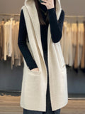 Mid-Long Vest Coat Women's Spring And Autumn Winter 2025 New Foreign Wear Fashion European Hooded Vest Vest