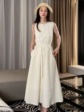 Hepburn-Style Black Sleeveless Vest Dress Women's Summer 2026 New Tea Break French Temperament Loose Dress