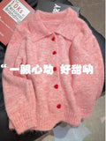 Korean Pink Polo Sweater Coat Women's Autumn And Winter 2025 New Gentle Soft Glutinous Age Reduction Knitted Open Shirt
