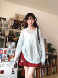 Thin Hollow Shirt Hole Summer Loose Lazy Wind Casual Collar Knitted Shirt Outside The Top Woman