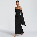Fashion New Sexy Tective Dress Body Solid Ribbon Ribbon Bare Backpack Lady Dress