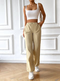 Dili Casual Simple Wind Girded Feet Long Pants Women's Clothing 2025 Spring And Summer