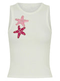 Women's Summer New Starfish Printed Vest Dress Dress Casual